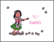Hula Girl Thank You Card
