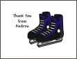 Ice Skates - Boy 2 Thank You Card