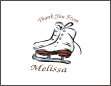 Ice Skates Thank You Card