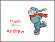 Ice Skating Boy Thank You Card