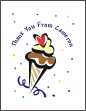 Ice Cream Boy Thank You Card