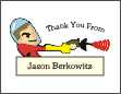 Laser Tag Boy Thank You Card