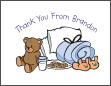 Pajama Party Boy Thank You Card