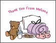Pajama Party Girl 2 Thank You Card
