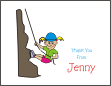 Rock Climber Girl Thank You Card