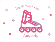 Roller Skate Girl Thank You Card