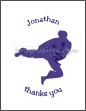 Taekwondo / Karate Boy Thank You Card