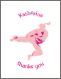 Taekwondo / Karate Girl Thank You Card