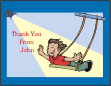 Trapeze 4 Thank You Note