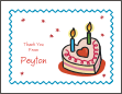Valentine Cake 2 Thank You Card