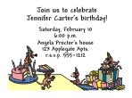 Mice with Cake Birthday Party Invitation