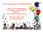 Birthday Stuff - Primary Colors Invitation