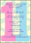 Big Number One Twins 3 Invitations