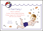 Diver Boy Photo Invitations