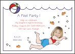 Diver Girl Photo Invitations