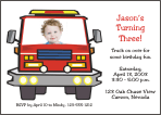 Firetruck Photo Invitations