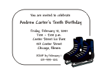 Ice Skates Boy 2 Birthday Party Invitation