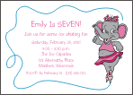 Ice Skating Elephant Invitations