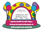 Bounce House / Inflatable 2 Birthday Invitation