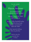 Paintball 5 Birthday Invitation