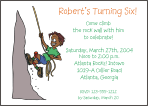 Rock Climbing Boy 1 Brown Skin Invitations