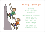Rock Climbing Double Boy 2 Invitations