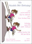 Rock Climbing Triple Girl Invitations