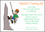 Rock Climbing Guy Party Invitation