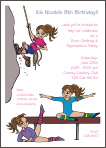 Rock Climbing and Gymnastics Invitations