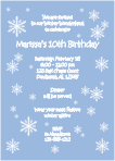Snowflakes Birthday Invitation