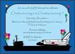 Space Shuttle Aircraft Carrier Birthday Invitation