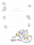 Tennis 2 Birthday Party Invitations