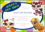 Tiny Pet Shop Birthday Invitation