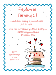Valentine Cake Birthday Party Invitation