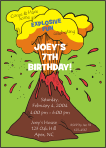 Volcano Birthday Invitation