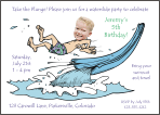 Waterslide Boy Photo Invitations