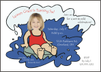 Waterslide Girl Photo Invitations