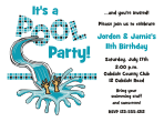 Waterslide 2 Party Invitations
