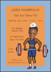 Weight Lifter Photo Birthday Party Invitation