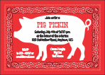 Pig Pickin Bandanna 1 Invitation