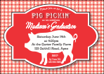 Pig Pickin Gingham 2 Invitation