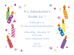 Candles Sweet 16 Invitation