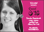 Diamond Ribbon, Sweet 16 Birthday Invitation