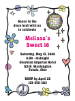 Disco / 70s Sweet 16 Invitation