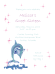 Dolphin Sweet 16 Invitation