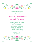 Dutch Flowers Sweet 16 Invitation