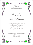 Fancy Corners 1 Sweet Sixteen Invitation