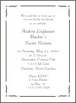 Fancy Corners 4 Sweet Sixteen Invitation