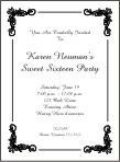 Fancy Corners 8 Sweet Sixteen Invitation