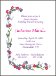 Floral Drape - Purple Sweet Sixteen Invitation